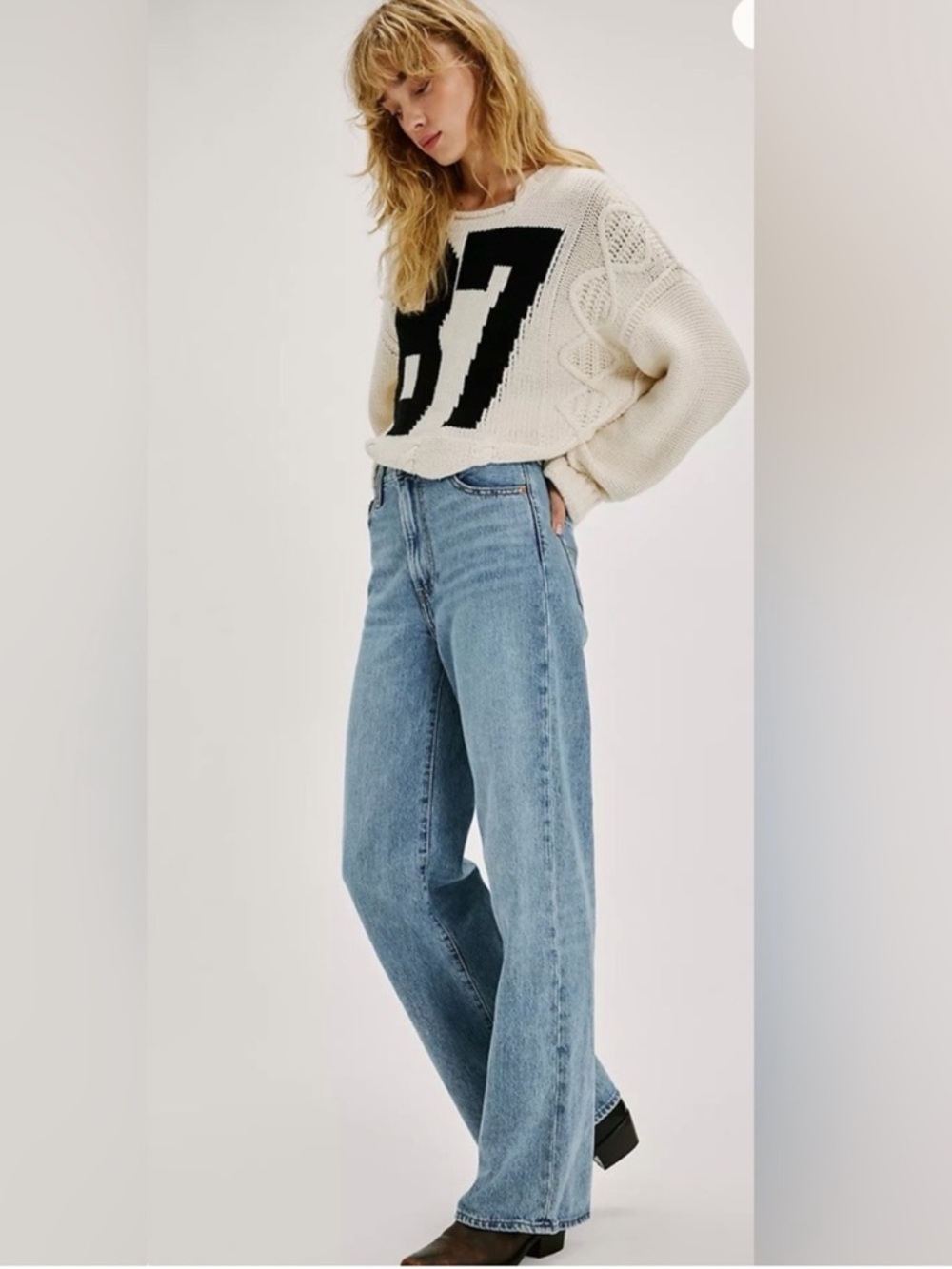Levi’s Premium Ribcage Wide-Leg Jeans W30 L34 - Picture 4 of 10